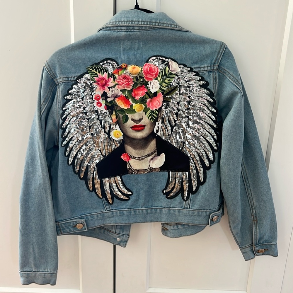 Frida Kahlo Embroidered Denim Jacket